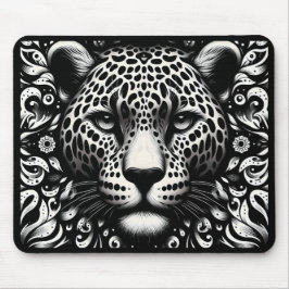 Schwarz-weiß-Mauspad mit Leopard-Muster Mousepad