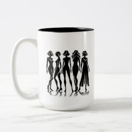Schwarz-Weiß-Menopause Kaffee-Tasse Zweifarbige Tasse