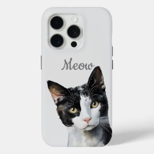 Schwarz-weiß Meow Cat Case-Mate iPhone Hülle