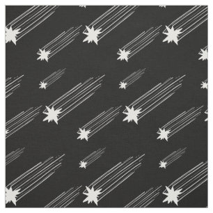 Schwarz-weiß-Meteor-Schauer-Sternschnuppe-Druck Stoff