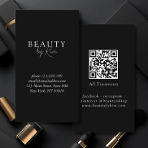 Schwarz-Weiß-Minimal-Elegant, Salon QR-Code