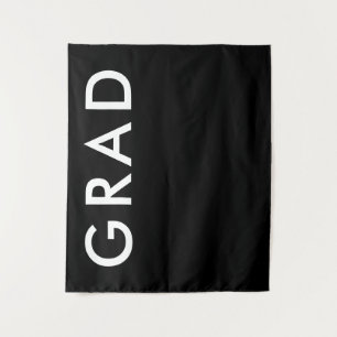 Schwarz-Weiß-Minimal-Modern-Fette-Grad-Party Wandteppich