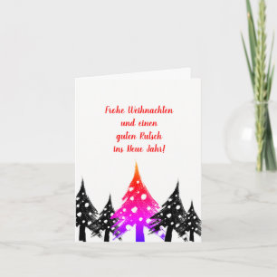 Schwarz weiß, minimal, modern Weihnachtskarten Feiertagskarte