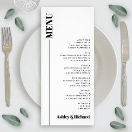 Schwarz-Weiß-Minimal-Typografie-Hochzeitskarte Werbekarte
