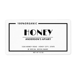 Schwarz-Weiß-Minimalisten-Honig