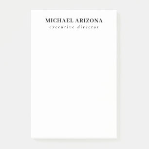 Schwarz Weiß Minimalistisch Einfach Post-it Klebezettel