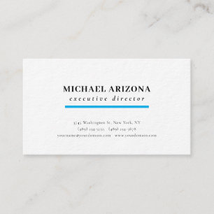 Schwarz Weiß Minimalistisch Einfach Premium Dick Visitenkarte