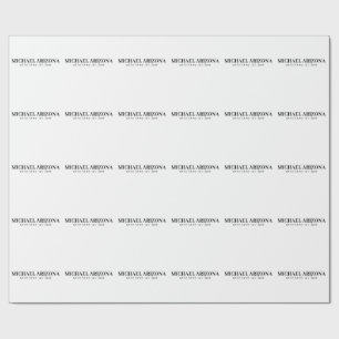 Schwarz/Weiß Minimalistisch Einfach Schlicht Geschenkpapier