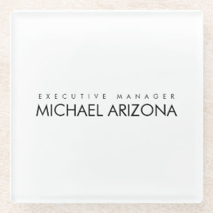 Schwarz/Weiß Minimalistisch Einfach Schlicht Glasuntersetzer