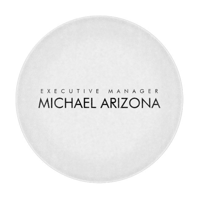 Schwarz/Weiß Minimalistisch Einfach Schlicht Schneidebrett (Vorderseite)