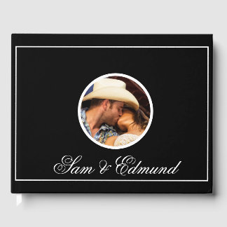 Schwarz/Weiß Minimalistisch - Foto- Gästebuch