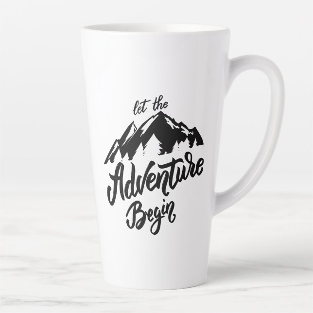 Schwarz-Weiß-Minimalistisch Milchtasse (Rechts)