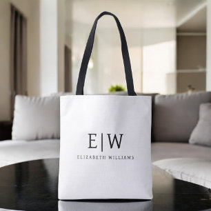 Schwarz-Weiß-Minimalistisch-Modern-Monogramm