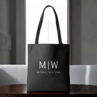 Schwarz-Weiß-Minimalistisch-Modern-Monogramm