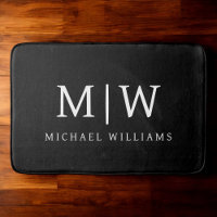 Schwarz-Weiß-Minimalistisch-Modern-Monogramm