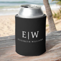 Schwarz-Weiß-Minimalistisch-Modern-Monogramm
