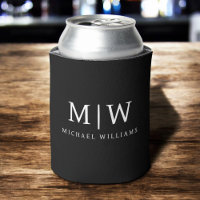 Schwarz-Weiß-Minimalistisch-Modern-Monogramm