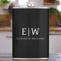 Schwarz-Weiß-Minimalistisch-Modern-Monogramm