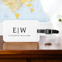 Schwarz-Weiß-Minimalistisch-Modern-Monogramm