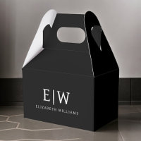 Schwarz-Weiß-Minimalistisch-Modern-Monogramm