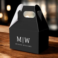 Schwarz-Weiß-Minimalistisch-Modern-Monogramm