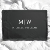 Schwarz-Weiß-Minimalistisch-Modern-Monogramm
