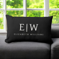 Schwarz-Weiß-Minimalistisch-Modern-Monogramm