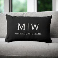 Schwarz-Weiß-Minimalistisch-Modern-Monogramm