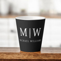 Schwarz-Weiß-Minimalistisch-Modern-Monogramm
