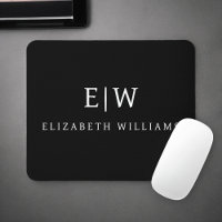 Schwarz-Weiß-Minimalistisch-Modern-Monogramm