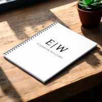 Schwarz-Weiß-Minimalistisch-Modern-Monogramm