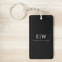 Schwarz-Weiß-Minimalistisch-Modern-Monogramm