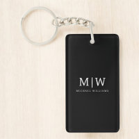 Schwarz-Weiß-Minimalistisch-Modern-Monogramm