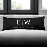 Schwarz-Weiß-Minimalistisch-Modern-Monogramm