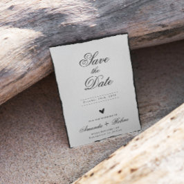 Schwarz-Weiß-Minimalistisch Save The Date