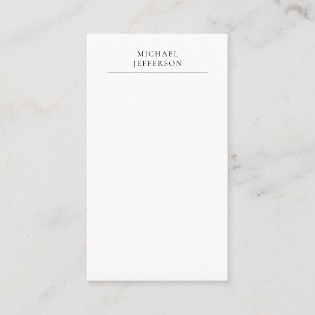 Schwarz & Weiß Minimalistisch Schlicht Modern Begleitkarte (Vorderseite)