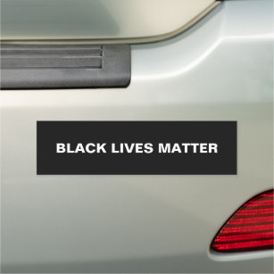Schwarz-weiß minimalistisch: "Schwarzes Leben zähl Auto Magnet