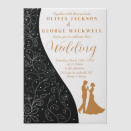 Schwarz-Weiß-Minimalistische Hochzeit