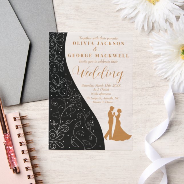 Schwarz-Weiß-Minimalistische Hochzeit (Hochzeit)