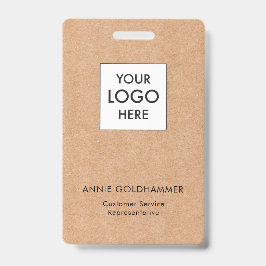 Schwarz-Weiß-Minimalistische Monogramm für Kraft Ausweis