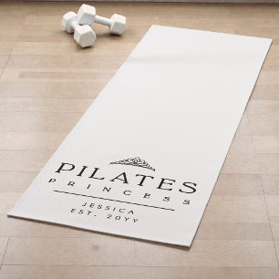Schwarz-weiß minimalistischer Pilates Prinzessin C Yogamatte