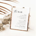 Schwarz-weiß Minimalistisches Bar Menu für moderne<br><div class="desc">Konzipiert, um sich mit der "reinen" Einladungs-Kollektion für Hochzeiten abzustimmen. Klicken Sie zum Ändern der Details auf "Details". Um den Text zu verschieben oder die Größe, den Schriftart oder die Farbe zu ändern, klicken Sie auf "Bearbeiten mit dem Entwurfswerkzeug". Sehen Sie sich den Sammellink auf dieser Seite an, um alle...</div>