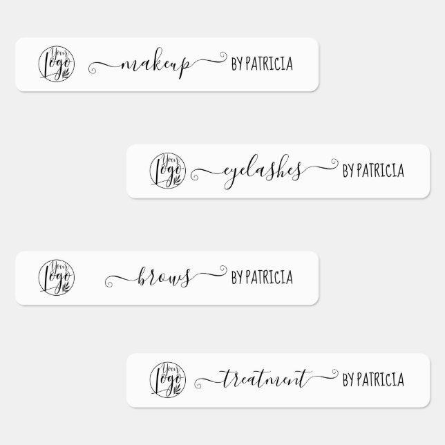 Schwarz-weiß minimalistisches Branding-Logo Etiketten (Gruppe)