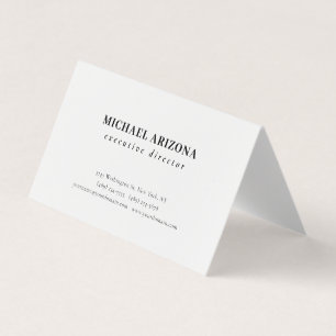 Schwarz Weiß Minimalistisches Einfach Einfach  Visitenkarten