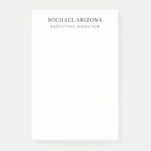 Schwarz-Weiß-Minimalistisches-Einfach-Schick-Moder Post-it Klebezettel