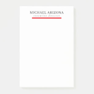 Schwarz-Weiß-Minimalistisches-einfaches-chices-mod Post-it Klebezettel
