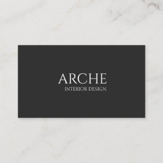 Schwarz-Weiß-Minimalistisches-Interieur-Design Visitenkarte