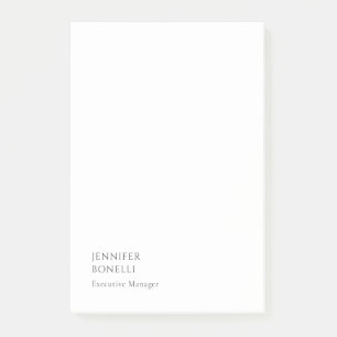 Schwarz-weiß minimalistisches modernes trendy post-it klebezettel