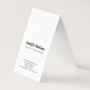 Schwarz-weiß minimalistisches Plain Modern Visitenkarten