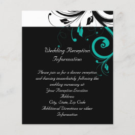 Schwarz-Weiß mit Aquamarinem Rückwärtswirbel